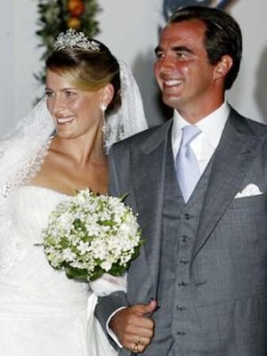 Hoàng tử Nikolaos và Công nương Tatiana Blatnik tại hôn lễ