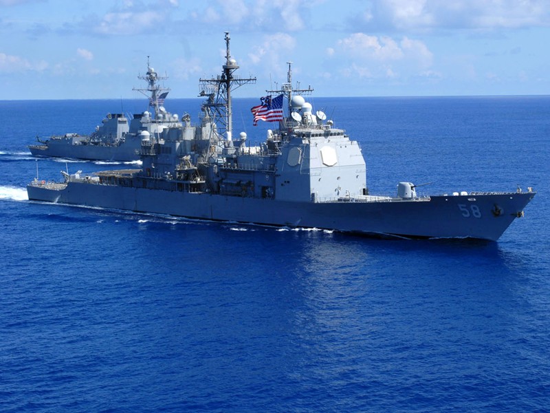 Tàu chiến Mỹ trên đường tới vùng biển Philippines Ảnh: Maritime Security Asia