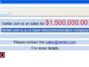 Rao bán tên miền Viettel.com 1,5 triệu USD