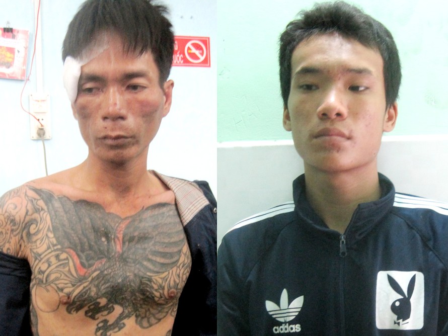 Tên Sang và tên Tùng đang bị cơ quan công an bắt giữ
