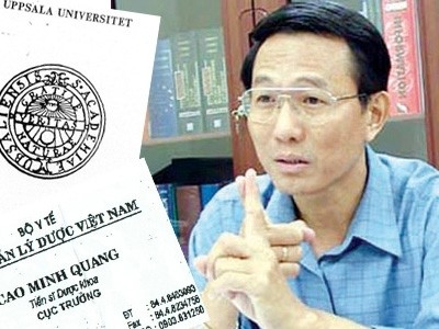Ông Cao Minh Quang bị điều chuyển làm chuyên viên