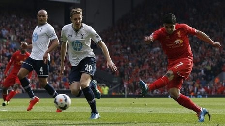 Suarez đang thăng hoa đưa Liverpool lên đỉnh