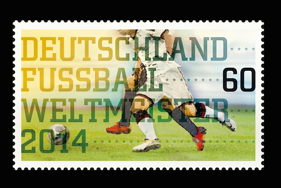 Chiếc tem đánh dấu lần thứ tư Đức vô địch thế giới