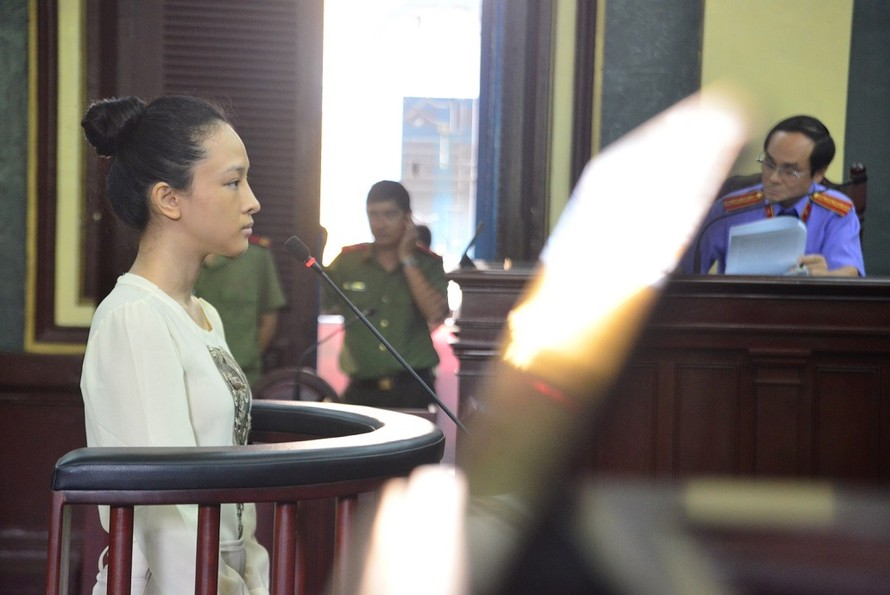  Hoa hậu Phương Nga tại phiên tòa trước đây. Ảnh: Tân Châu
