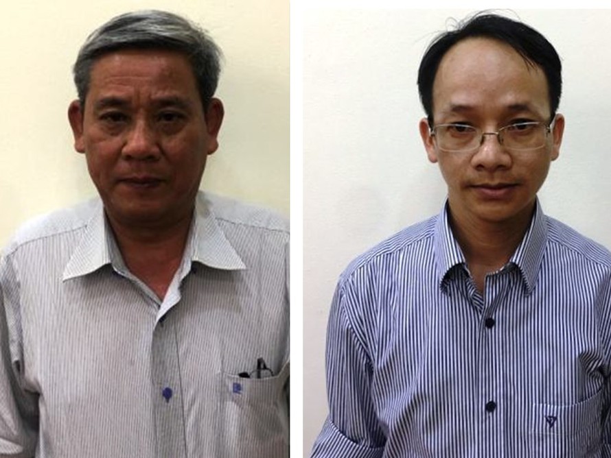 Hai ông Lê Văn Thanh và Nguyễn Văn Chương (trái sang). Ảnh: Công TTĐT Bộ CA