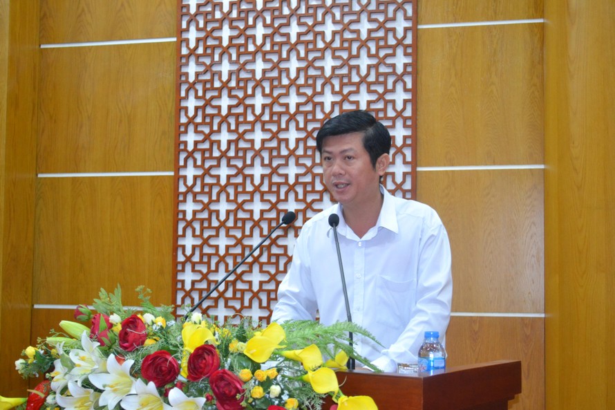 Tân Bí thư Đảng ủy Khối cơ quan và Doanh nghiệp tỉnh Tây Ninh Trần Lê Duy. Ảnh: Tân Châu