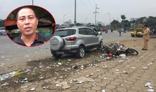VIDEO:Tài xế taxi kể phút kinh hoàng xe điên tông loạt xe máy ở Hà Nội