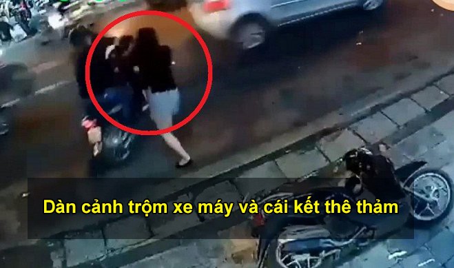 VIDEO: Dàn cảnh trộm xe máy và cái kết thê thảm