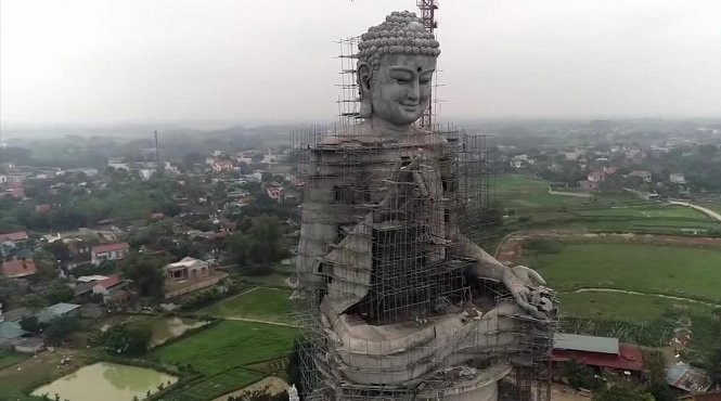 Cận cảnh đại tượng Phật vì hòa bình thế giới lớn nhất Đông Nam Á ở Hà Nội