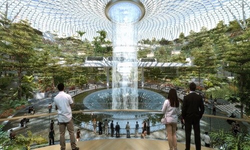 Singapore mở cửa sân bay tỷ đô có thác nước cao 40 mét