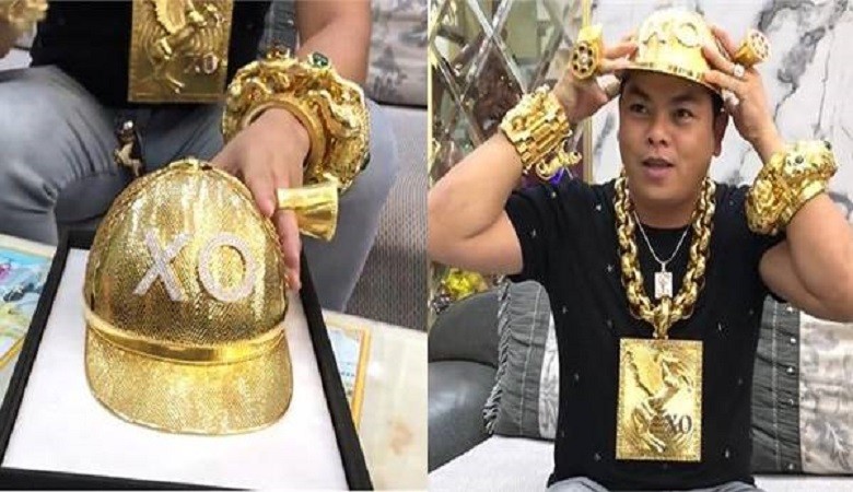 Clip: Đại gia ‘nghiện vàng’ tậu mũ vàng nặng 2kg đính 260 viên kim cương