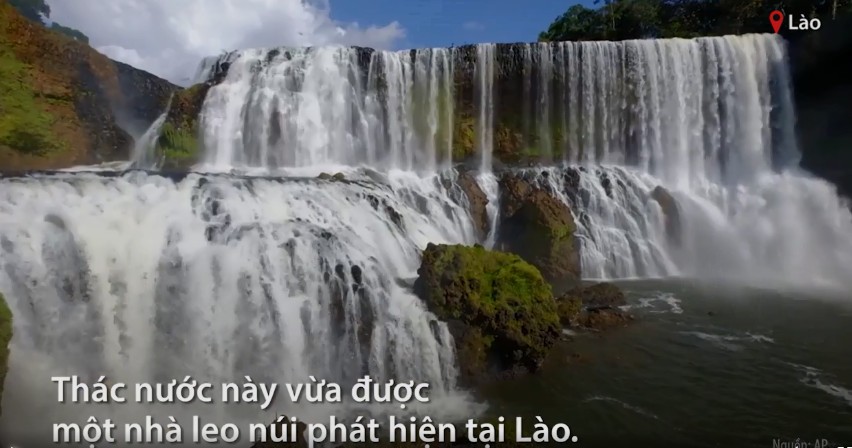 Thác nước bí ẩn lần đầu được phát hiện tại Lào