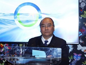 Thủ tướng Nguyễn Xuân Phúc phát biểu tại phiên thảo luận. (Ảnh: VGP)