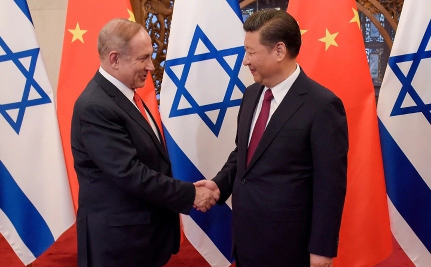 Thủ tướng Israel Benjamin Netanyahu và Chủ tịch Trung Quốc Tập Cận Bình. (Ảnh: Reuters)