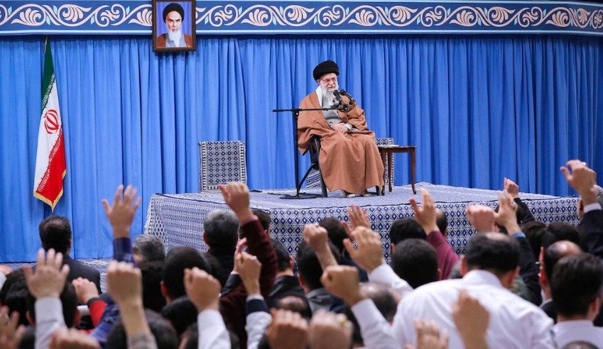 Lãnh tụ tối cao Iran Ayatollah Ali Khamenei có bài phát biểu hôm 1/1. (Ảnh: Reuters)