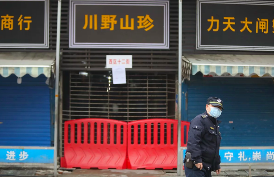 Khu chợ hải sản Hoa Nam bị đóng cửa từ ngày 1/1. (Ảnh: SCMP)