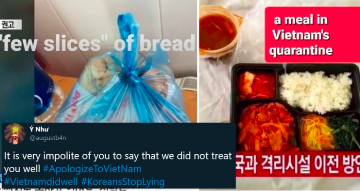 Một số hình ảnh về suất ăn mà nhóm du khách Hàn Quốc được cung cấp trong thời gian cách ly ở Đà Nẵng trên Twitter. 