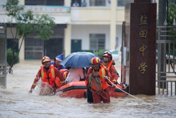 Tỉnh Giang Tây đang bị lụt nghiêm trọng. (Ảnh: Reuters)