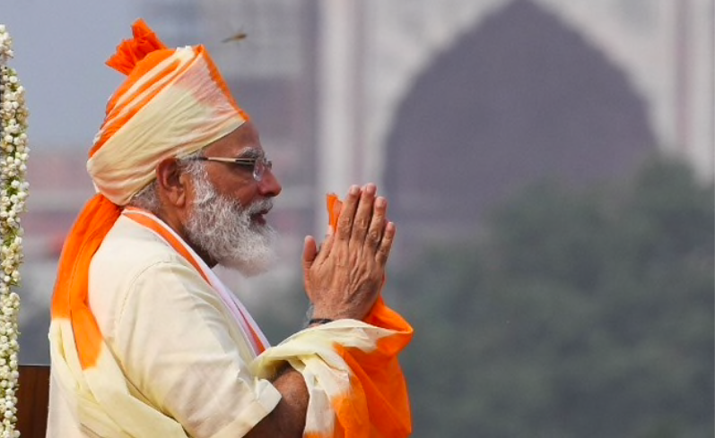 Thủ tướng Ấn Độ Narendra Modi trong ngày lễ Độc lập. (Ảnh: NDTV)