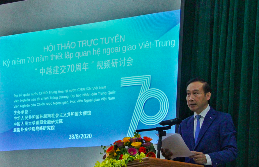 Các học giả Việt - Trung trao đổi thẳng thắn về quan hệ hai nước trong 70 năm qua và thời gian tới. (Ảnh: Mofa)
