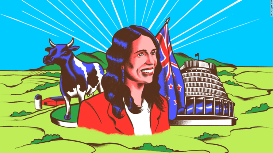 Thủ tướng New Zealand Jacinda Ardern lớn lên ở vùng đất của nghề nuôi bò sữa