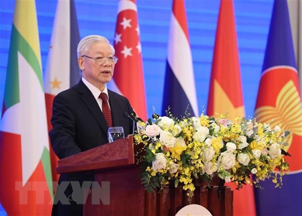 Tổng Bí thư, Chủ tịch nước Nguyễn Phú Trọng phát biểu tại lễ khai mạc. (Ảnh: Nhật Minh)
