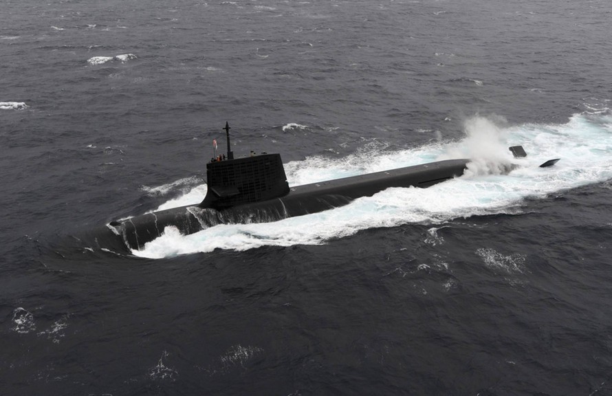 Một tàu ngầm của Lực lượng phòng vệ Nhật Bản. (Ảnh: Japan Times)