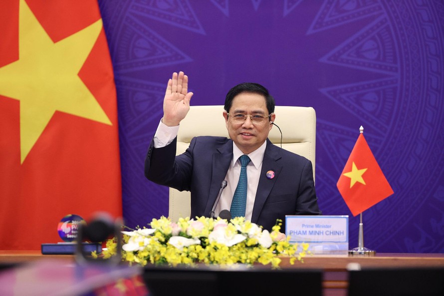 Thủ tướng Phạm Minh Chính tham gia Hội nghị. (Ảnh: Mofa)