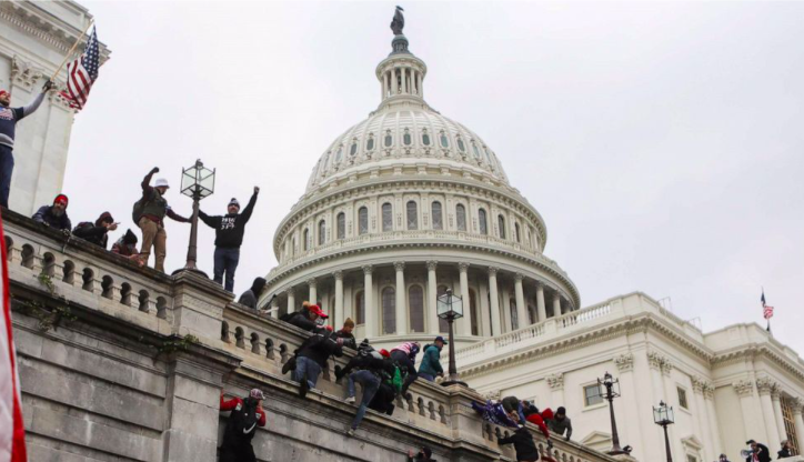 Trụ sở Quốc hội Mỹ bị tấn công phá phách hồi tháng 1 năm nay. (Ảnh: AP)