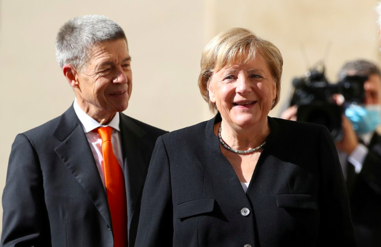 Thủ tướng Đức Angela Merkel và Phu quân. (Ảnh: Reuters)