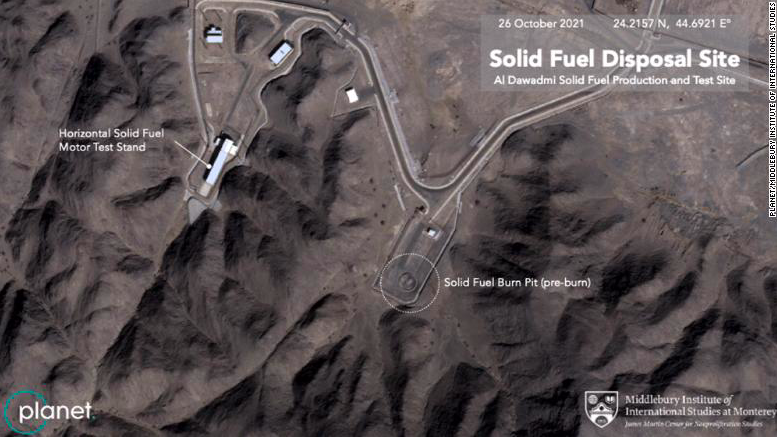 CNN dẫn ảnh vệ tinh của Planet nhận định có thể Ả-rập Xê-út đang chế tạo tên lửa đạn đạo tại cơ sở Dawadmi