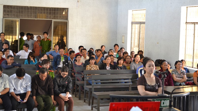 Bị cáo Nguyễn Thị Hoa chối tội trước vành móng ngựa