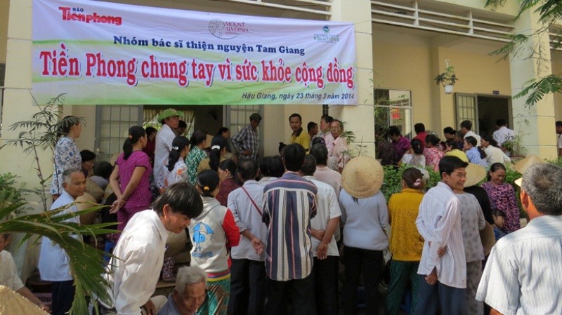 Đây là lần thứ ba Báo Tiền Phong tổ chức chương trình “Tiền Phong chung tay vì sức khỏe cộng đồng”.