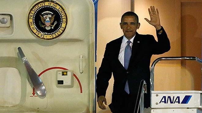 Tổng thống Obama trong chuyến thăm Nhật Bản. Ảnh: AP
