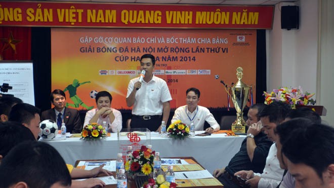 Lễ bốc thăm chia bảng Giải bóng đá Hà Nội mở rộng lần thứ 6 - Cúp HASMEA năm 2014.