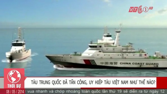 Video 3D mô phỏng tàu Trung Quốc đâm tàu Việt Nam