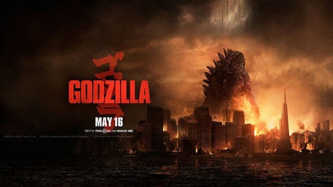 Poster của bộ phim "Godzilla" 2014