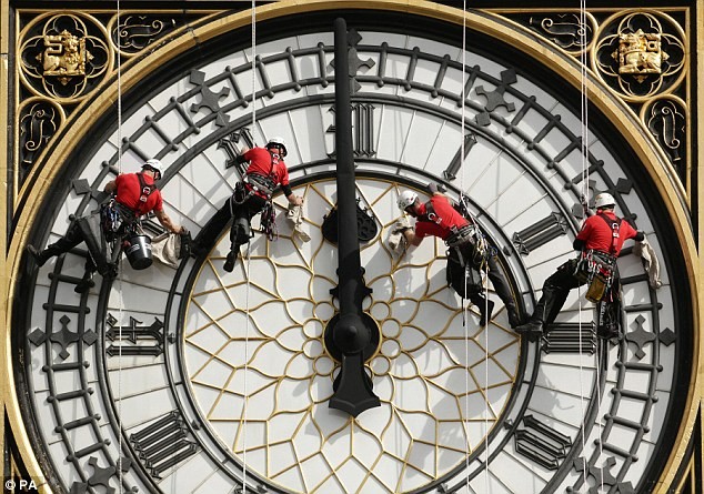 Đồng hồ Big Ben được bảo dưỡng trong 5 ngày