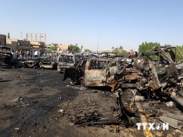 Hiện trường một vụ đánh bom ở Baghdad. (Nguồn: AFP/TTXVN)