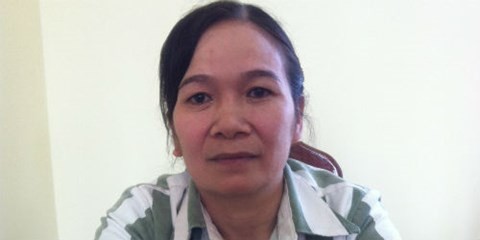 Phạm nhân Hoàng Thị Nhàn tại Trại giam Đắk Trung.