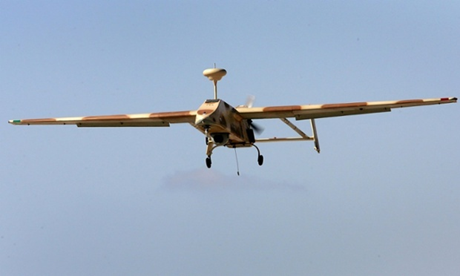 Một máy bay không người lái sản xuất theo công nghệ của Israel. (Ảnh: Guardian).