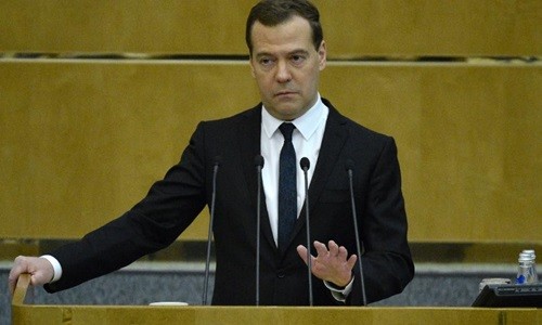 Thủ tướng Nga Dmitry Medvedev. Ảnh: AFP.