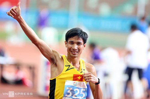 Thành tích của Nguyễn Văn Lai tốt hơn kỷ lục cũ 14 phút 08 giây 97, do Ramachandran Murusamy lập tại Singapore ở SEA Games 1993. Ảnh: Đức Đồng.