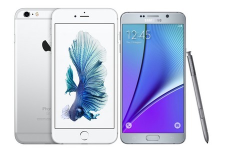 iPhone 6S Plus và Galaxy Note 5 là hai trong số các phablet cao cấp nhất hiện nay.