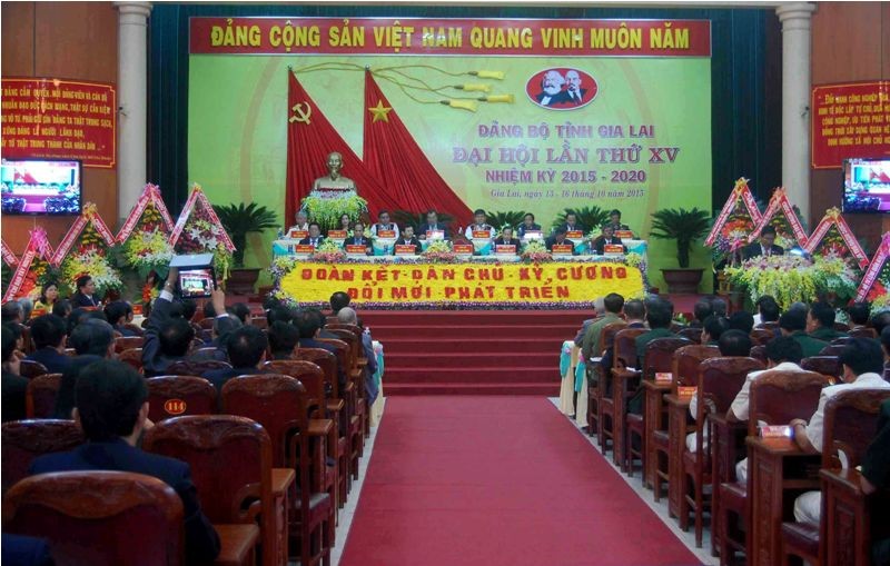 Quang cảnh Đại hội Đại biểu Đảng bộ tỉnh Gia Lai.