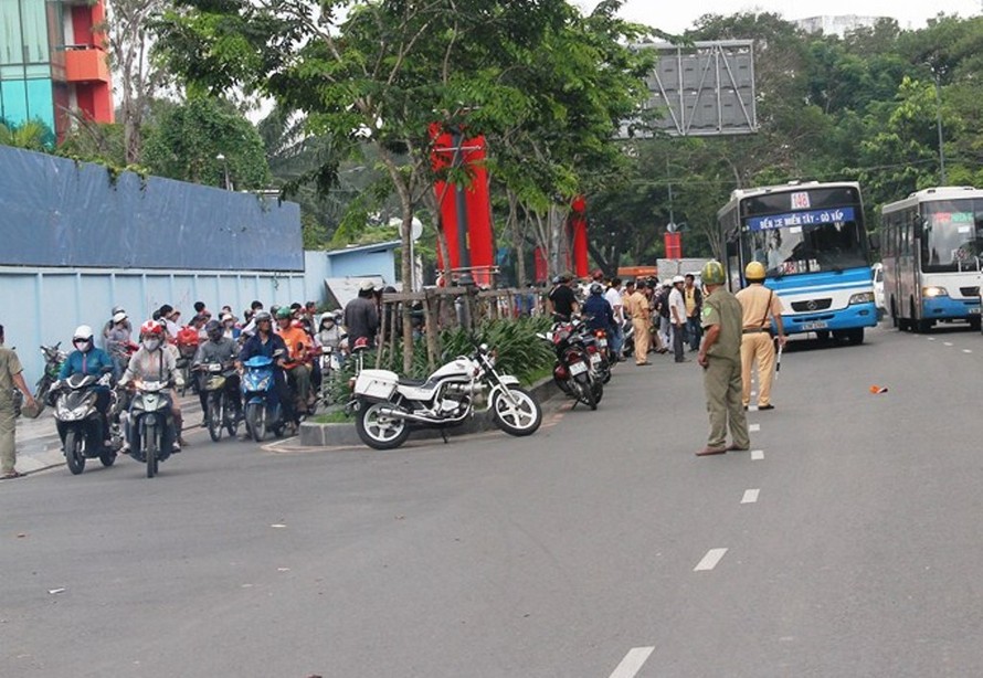 Hiện trường tai nạn.