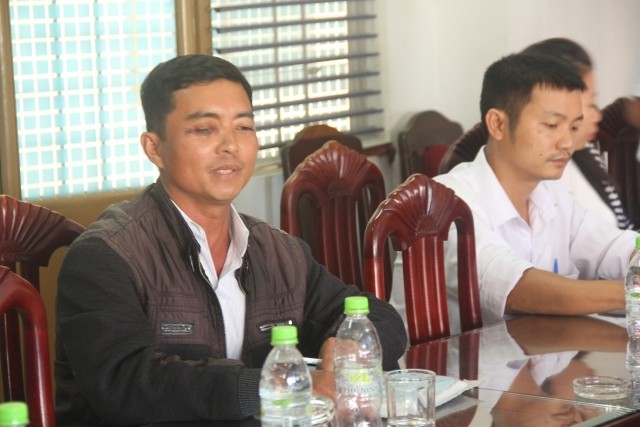 Ông Đoàn Văn Tịnh tại buổi đối thoại với lãnh đạo Thành phố Tam Kỳ sáng ngày 5/12.