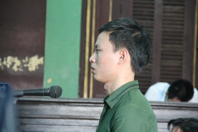 Bị cáo Nguyễn Thanh Tiến tại phiên tòa phúc thẩm hôm nay, 7/12.