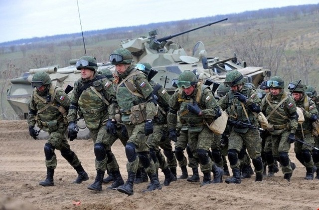 Binh lính Nga trong một cuộc tập trận.