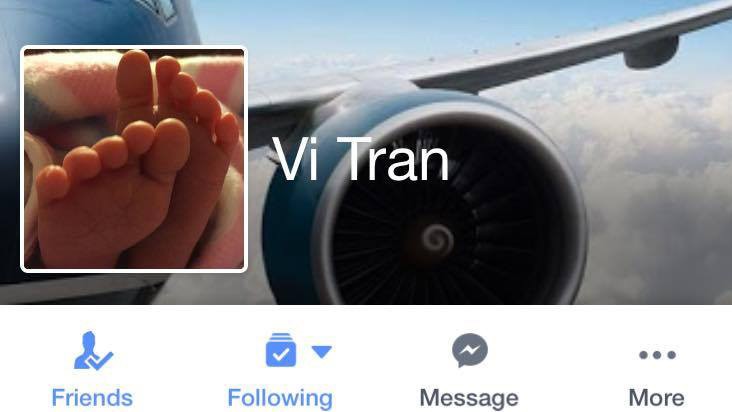 Tài khoản Facebook của Vi Tran dùng để giao dịch với khách hiện đã đóng cửa.